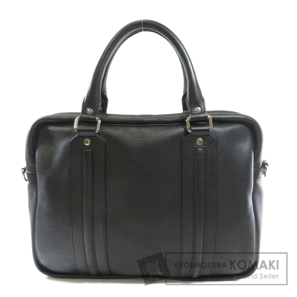 Gucci Logo Motif Business Bag Leather